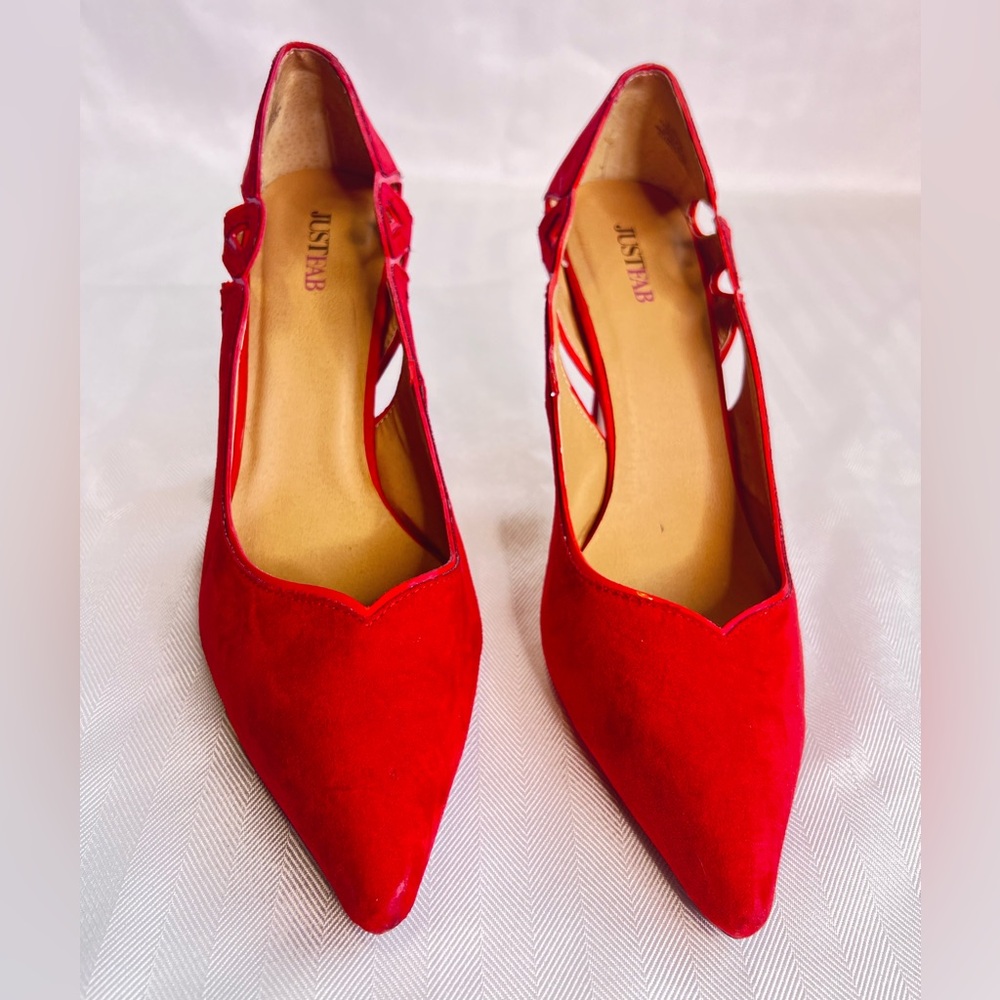 Just Fab Red Heels Size 10 (EUC)